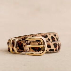 Sezane Livie belt in leopard hair - size 95
